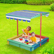 Wooden Sandbox 120cm Natural 120x120cm