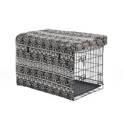 Foldable Metal Carrier Portable Pet Kennel With Cover 48"
