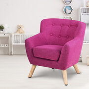 Kids Sofa Armchair Fabric Furniture Lorraine French Couch Children Pink