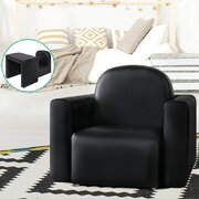 Kids Chair Sofa Recliner Children Table Desk Armchair Leather Couch Black