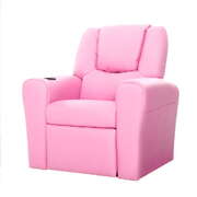 Kids Recliner Chair Pu Leather Sofa Lounge Couch Children Armchair Pink