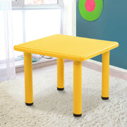 Kids Children Painting Activity Study Plastic Desk Yellow Table 60x60cm 
