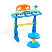 37 Key Kids Electronic Piano Keyboard With Stool Microphone Music Instrument Set