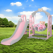 Keezi Kids Slide Swing Outdoor Slide Kids Playground Built-in Music Basketball