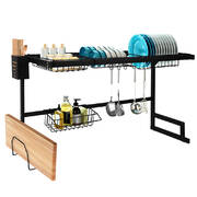 Dish Drying Rack Over Sink Stainless Steel 2 Tier