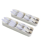 Kitchen Drawer Organizer Spoon Divider Box x2