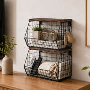 Stackable Wall Mount Kitchen Basket 2PC | EXTG