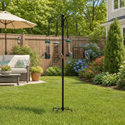 Toque Bird Feeder Station Hanging Stand Feeder 8 Hooks 4 Feeders Outdoor 224cm