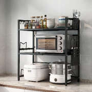 Toque Microwave Shelf 3 Tier  Adjustable Extendable Kitchen Storage Rack Stand