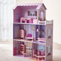 Teamson Kids - Fancy Mansion Doll House (w/ 13pcs furniture)