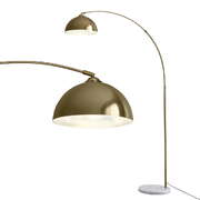  Modern Arched Floor Lamp Gold Brass Standing Heavy-Duty Marble Base