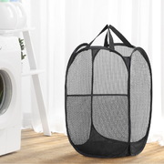 2X Laundry Basket Hamper Foldable Black