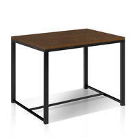 4 Seater Industrial Vintage Retro Dining Table Pine Wood Dark Brown
