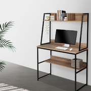 Office Computer Desk Study Table Workstation Bookshelf Storage Oak