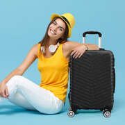 20 Inch Black Carry On Luggage 56x36x26cm