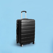  24" Luggage Suitcase Trolley Travel Packing Lock Hard Shell Black
