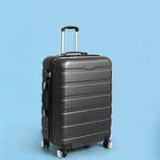  28" Luggage Suitcase Trolley Travel Packing Lock Hard Shell Dark Grey