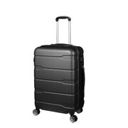 24" Expandable Luggage Travel Suitcase Trolley Case Hard Set Black