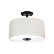 33cm LED Ceiling Light for Bedroom - Elegant Linen Shade