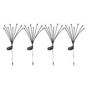 Contemporary Firfly Solar Lawn Lights 8LED 4PC Outdoor Black  High