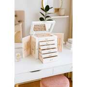 Large Jewelry Box With Mirror 27x28x17cm