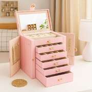 Large Jewelry Box With Mirror 27x28x17cm