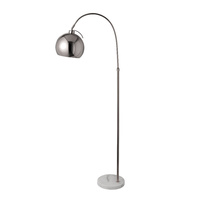 Pendant Metal Floor Lamp Silver Height 152cm