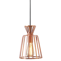 Copper Hanging Metal Pendant Lamp 25 x 17cm 