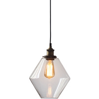 Luminite Modern E27 Glass Pendant Lamp Conical