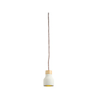 Luminite Concrete Wood Funnel Pendant Lamp 15 x 20cm