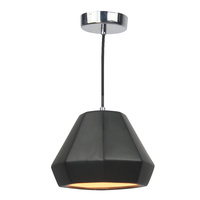 Pendant Light Porcelain Hubery Black Diamond 20 x 138
