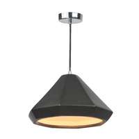 Pendant Light Porcelain Hubery Black Diamond 28 x 140cm