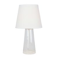 Table Lamp Glass Falo Off White Cylinder 21.5 x 39cm