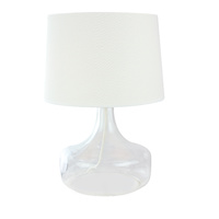 Table Lamp Glass Copo White 26 x 38cm