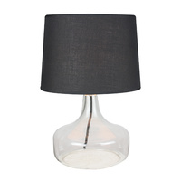 Table Lamp Glass Copo Black 26 x 38cm