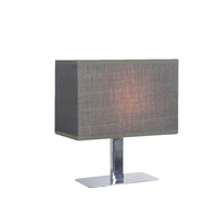 Table Lamp Steel Fabric Lanta Charcoal Square Base 22 x 12 x 24.5cm