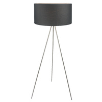 Floor Lamp Steel Silk Queena Black 50 x 135cm