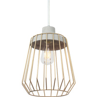 Luminite Cage Concrete Pendant Lab Copper D 25 x H 135cm