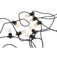 Outdoor Marquee Lights Black 20 Meter 20 Socket with Bulbs