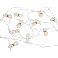 Outdoor Marquee Lights White 20 Meter 20 Sockets with Bulbs