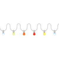 Outdoor String Party Lights White 20 Meter 20 Sockets with Bulbs