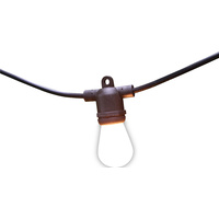 Outdoor Marquee Lights Black 20 Meter 20 Socket with Pearl Bulbs