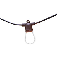 Outdoor Marquee Lights Black 10 Meter 10 Socket with Pearl Bulbs