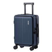 20 Inch Luggage Suitcase With Front Pocket Travel Carry On Dual TSA Navy