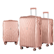 3 Set Luggage 20-24-28 Inch Suitcase with TSA Lock Carry On Hard Shell Travel Luggage Organiser Case Pink