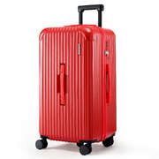 28 Trunk Luggage Suitcase Travel 5 Wheels Type-C Port TSA Red