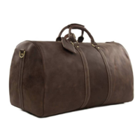 Leather Travel Bag - Dark Brown