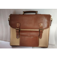 Handmade Leather Messenger Bag - Brown
