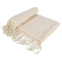 Geo Acrylic Throw With Fringe 130X170Cm