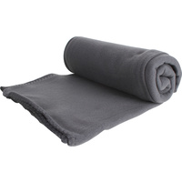 Solid Polar Fleece Throw Blanket Charcoal 127X152Cm
